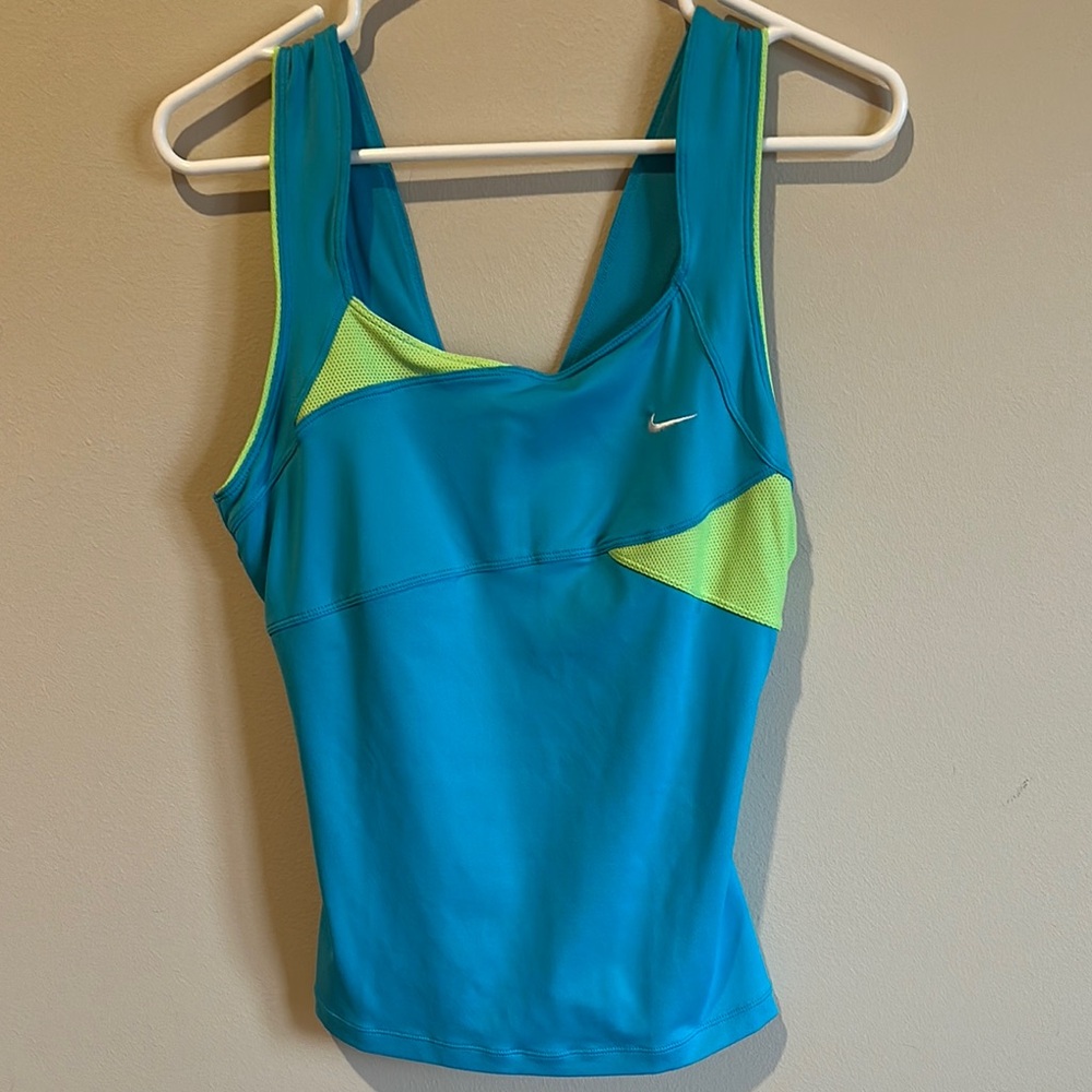 Nike Blue and Green Women's Top and Skirt Set - Picture 2 of 6